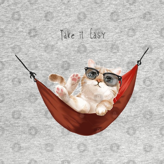 Take It Easy Kitten by Mako Design 